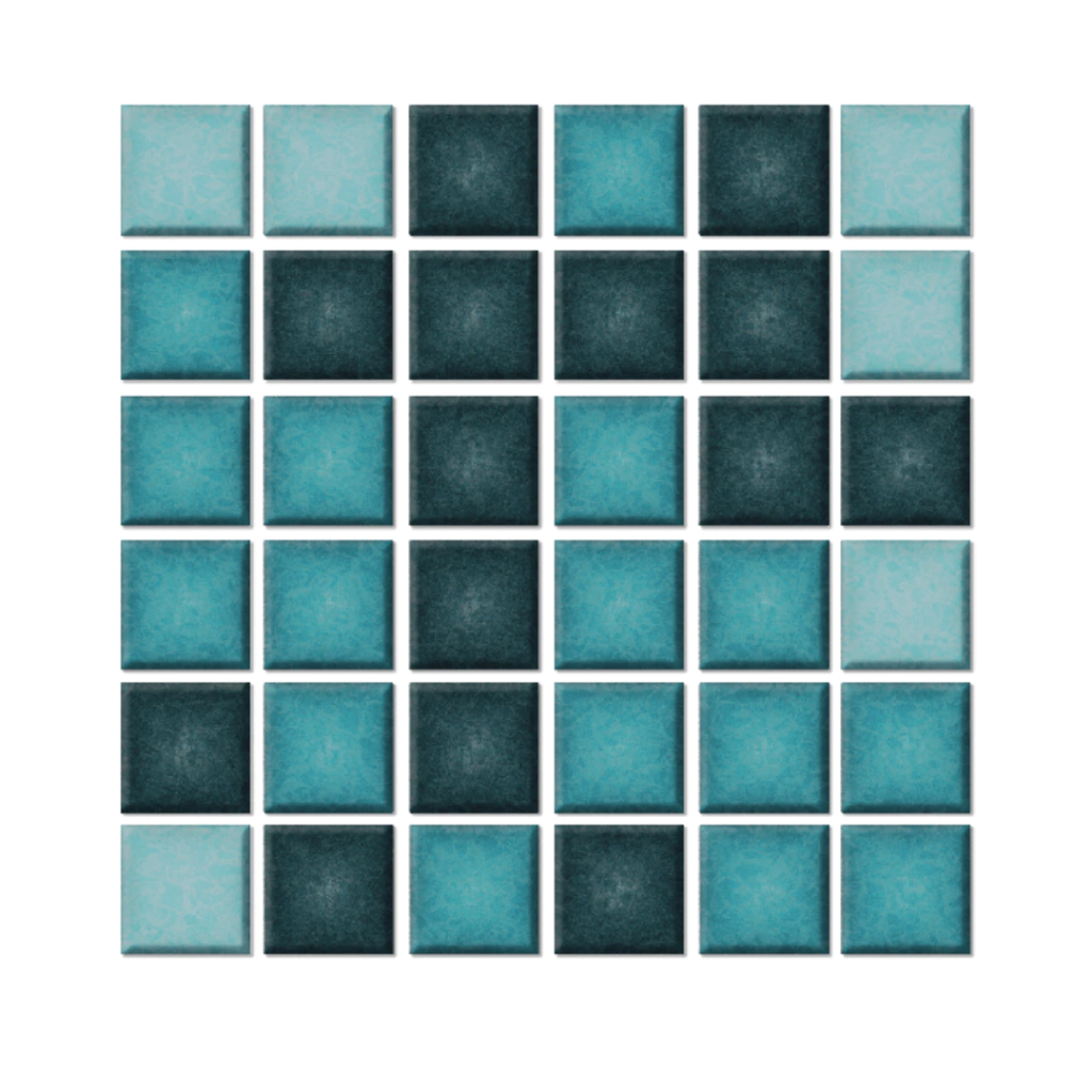 MOSAICO VENECIANO PANDA SERIE MOSAIK 2X2 CAJA 2.14MTS2 MIX VERDE