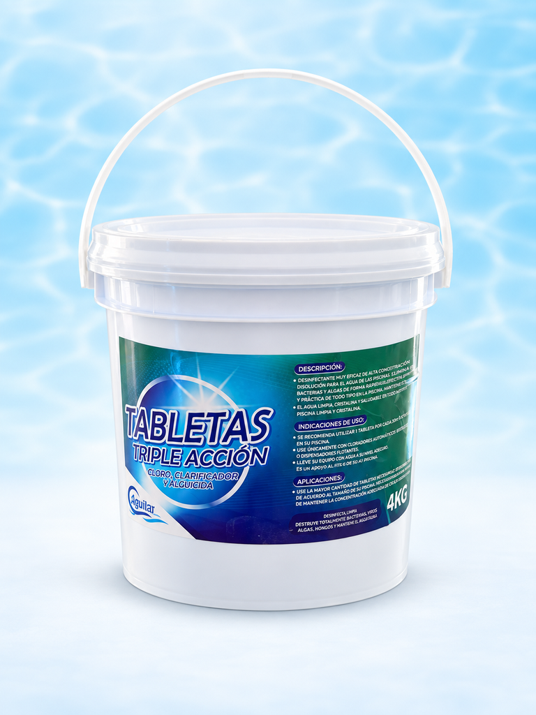 CLORO EN TABLETAS TRIPLE ACCION PANDA CUBETA 4KG