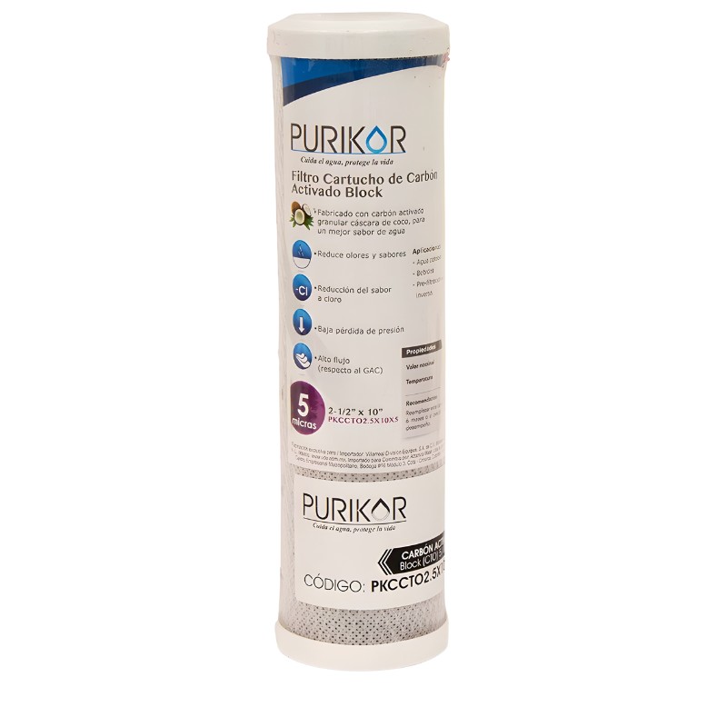 [FCCAB2.5X20] FILTRO CARTUCHO DE CARBON ACTIVADO BLOCK CTO 2.5X20X5